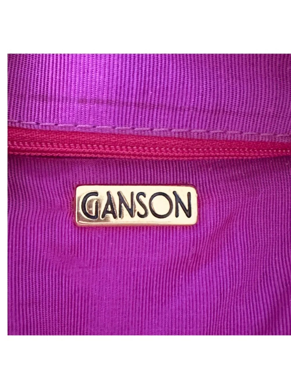 GANSON San Francisco Vintage Woven Leather Handbag 8”x 7.5”x 3” Multicolor Pink